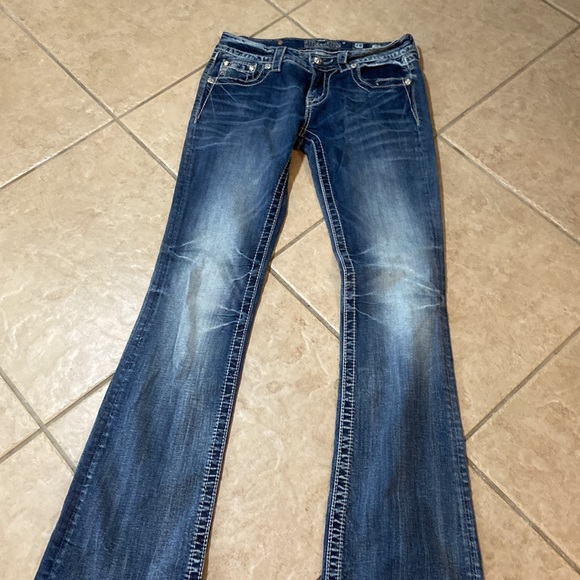 Miss Me Studded Angel Wings Flap Pocket Jeans Bootcut size 31 - Picture 4 of 8